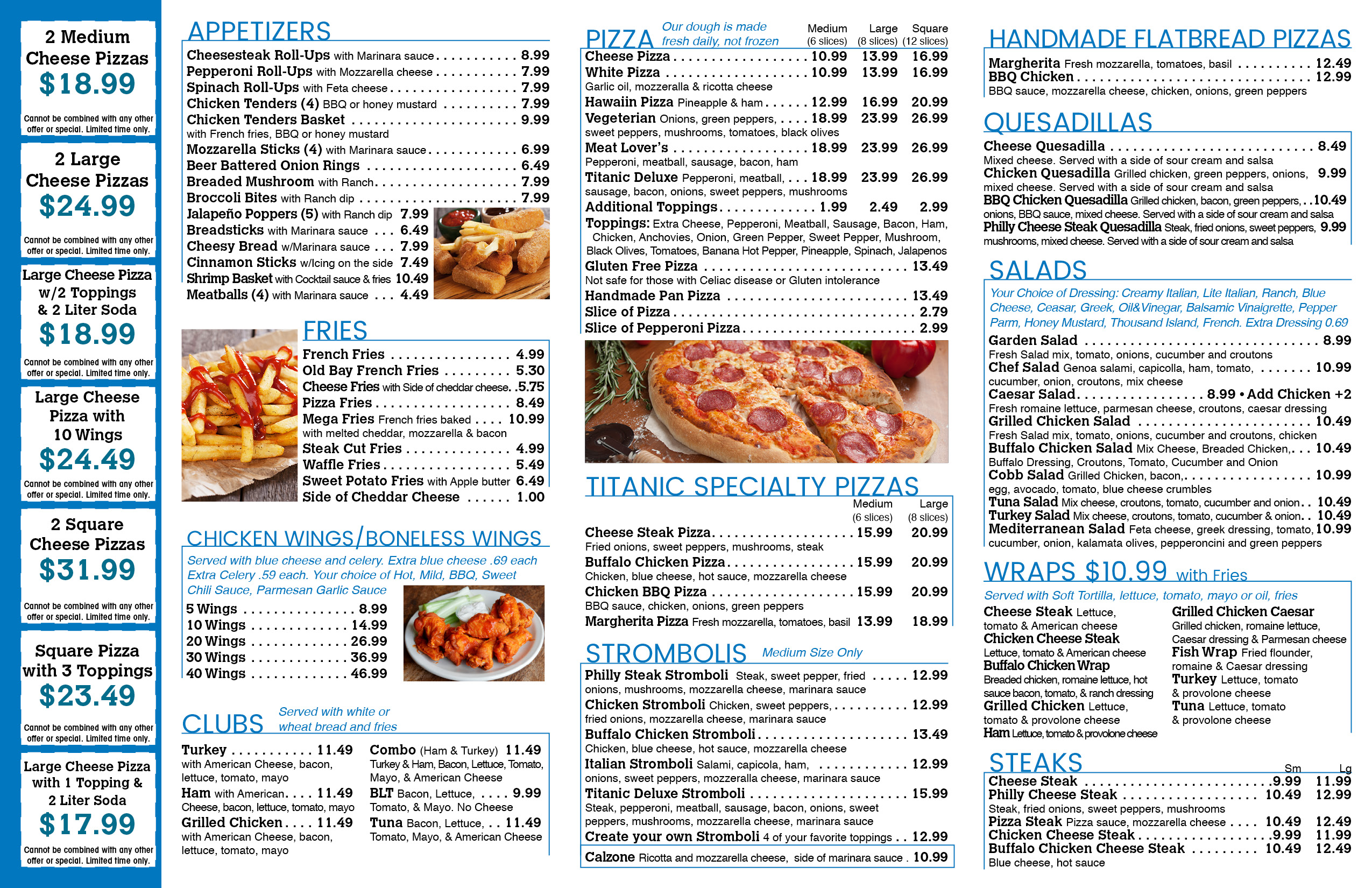 Ota selvää 39+ imagen titanic pizzeria menu